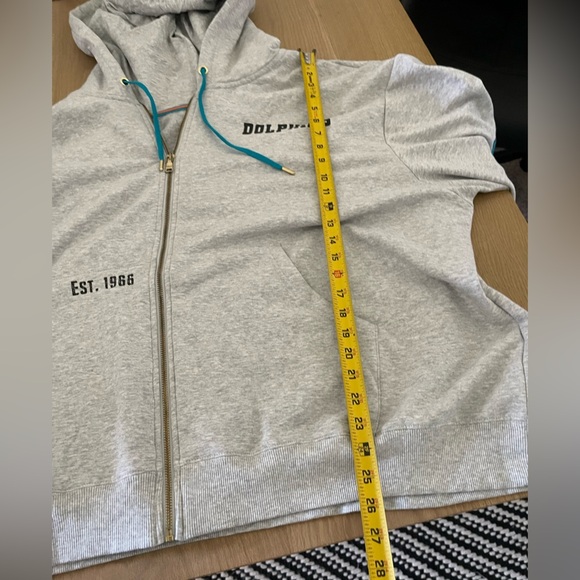 West by Erin Andrews|Heathered Gray Miami Dolphins Plus Size Full Zip Hoodie••• - Picture 16 of 16